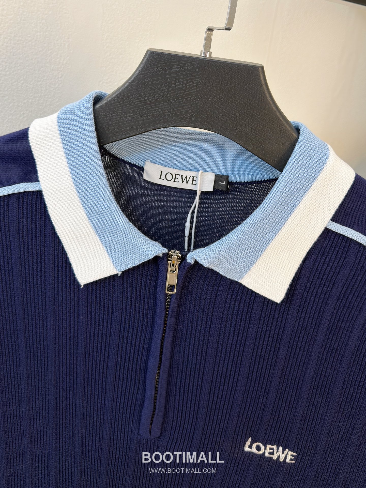 Loewe Premium Knit Short Sleeve T-Shirt Navy 로에베 프리미엄 니트 반팔 티셔츠 네이비 4