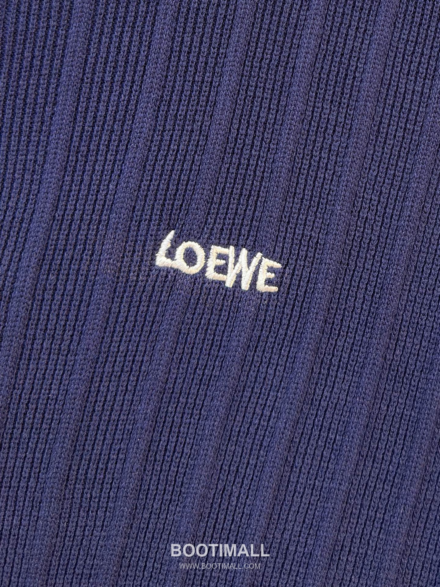 Loewe Premium Knit Short Sleeve T-Shirt Navy 로에베 프리미엄 니트 반팔 티셔츠 네이비 6