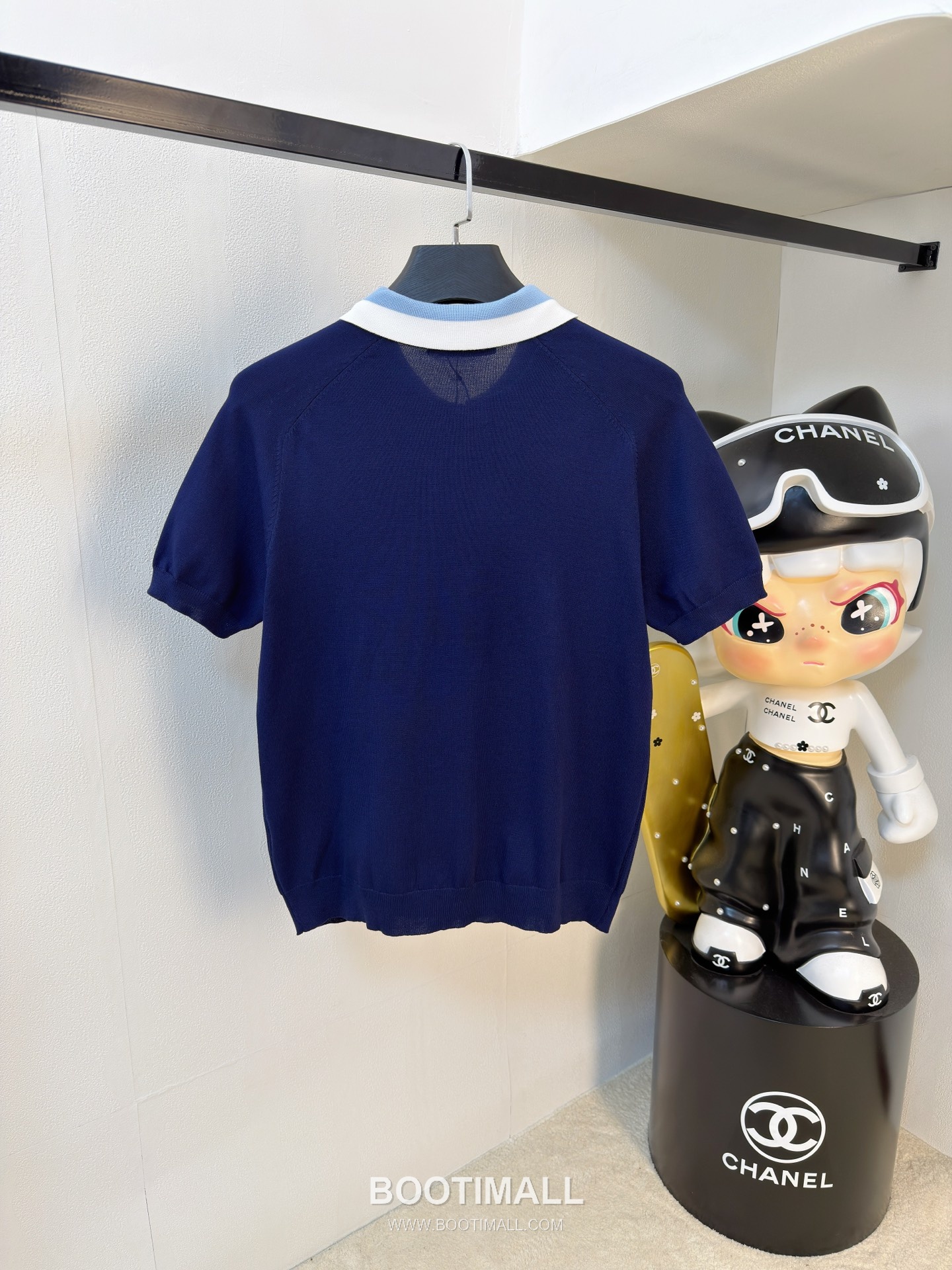 Loewe Premium Knit Short Sleeve T-Shirt Navy 로에베 프리미엄 니트 반팔 티셔츠 네이비 9