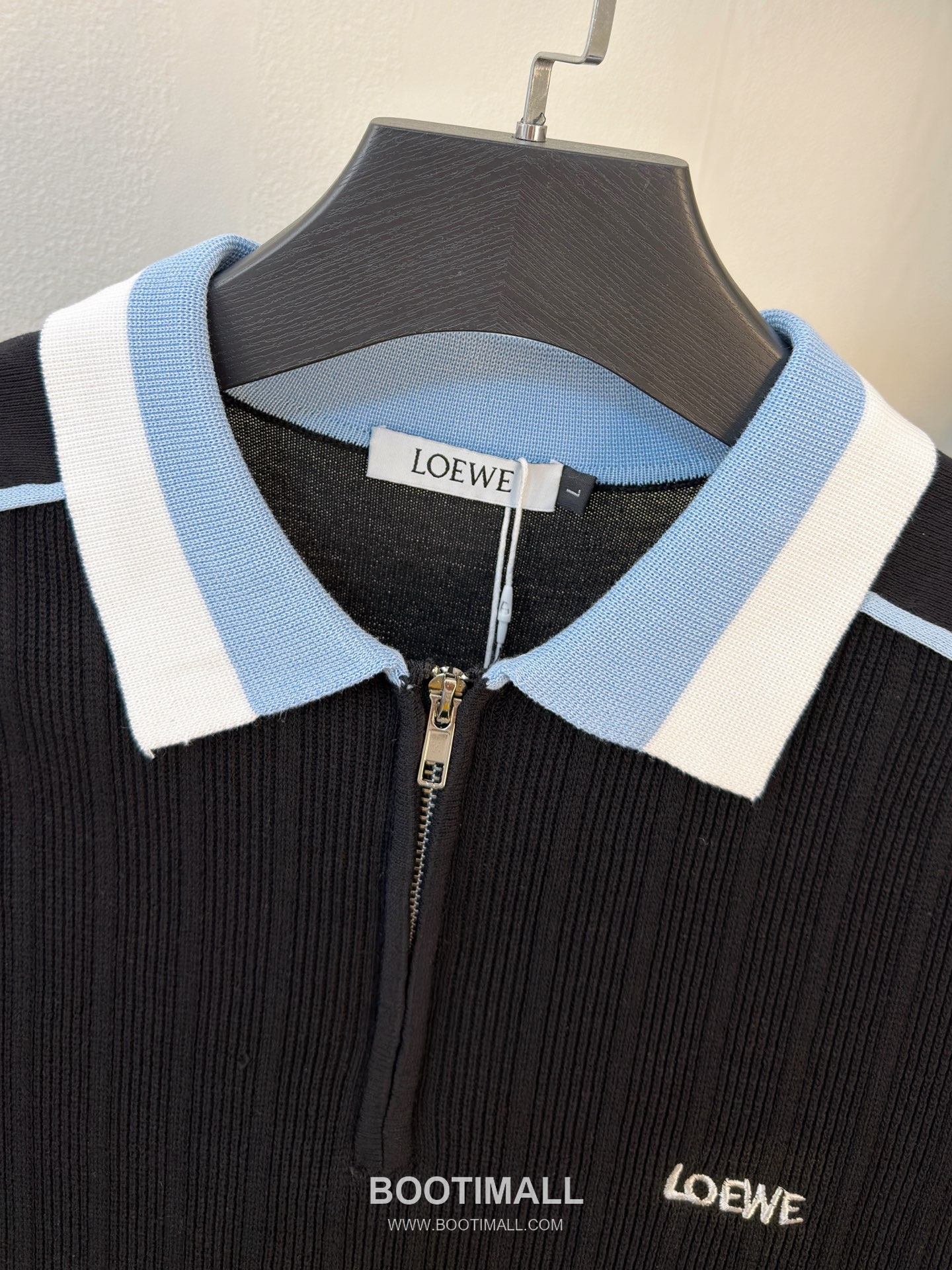 Loewe Premium Knit Short Sleeve T-Shirt Navy 로에베 프리미엄 니트 반팔 티셔츠 네이비 3