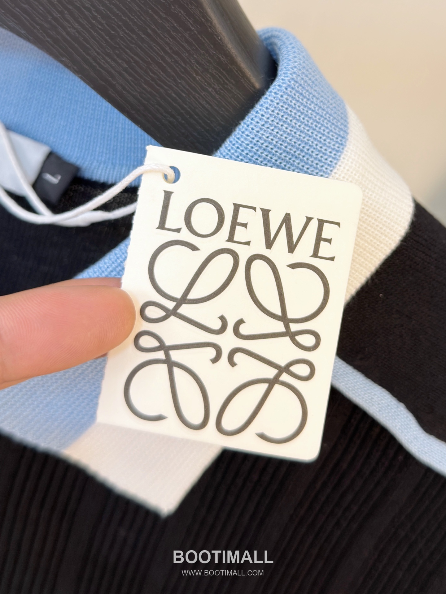 Loewe Premium Knit Short Sleeve T-Shirt Navy 로에베 프리미엄 니트 반팔 티셔츠 네이비 4