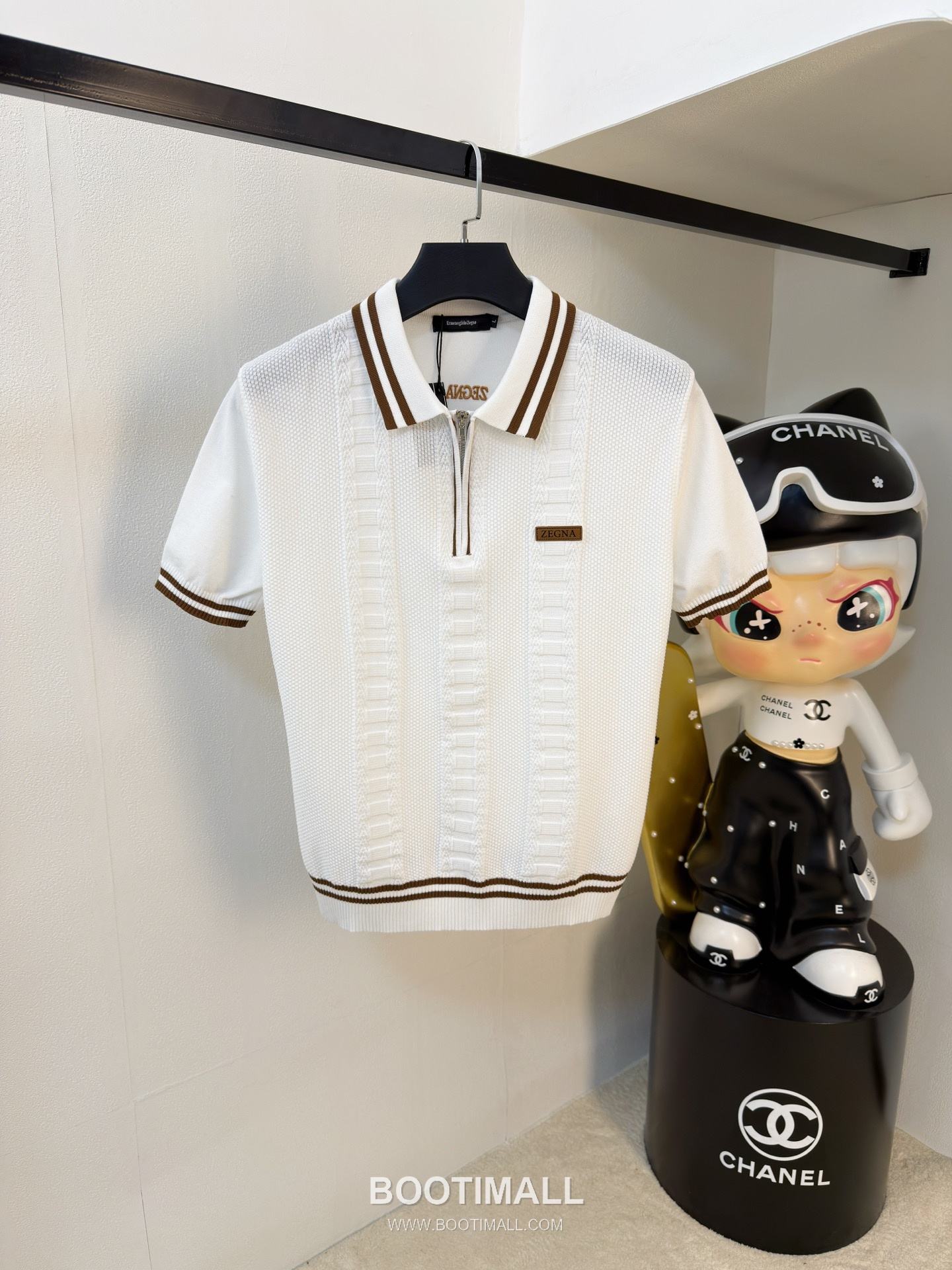 Zegna Knit Short Sleeve T-Shirt Navy 제냐 니트 반팔 티셔츠 네이비 1