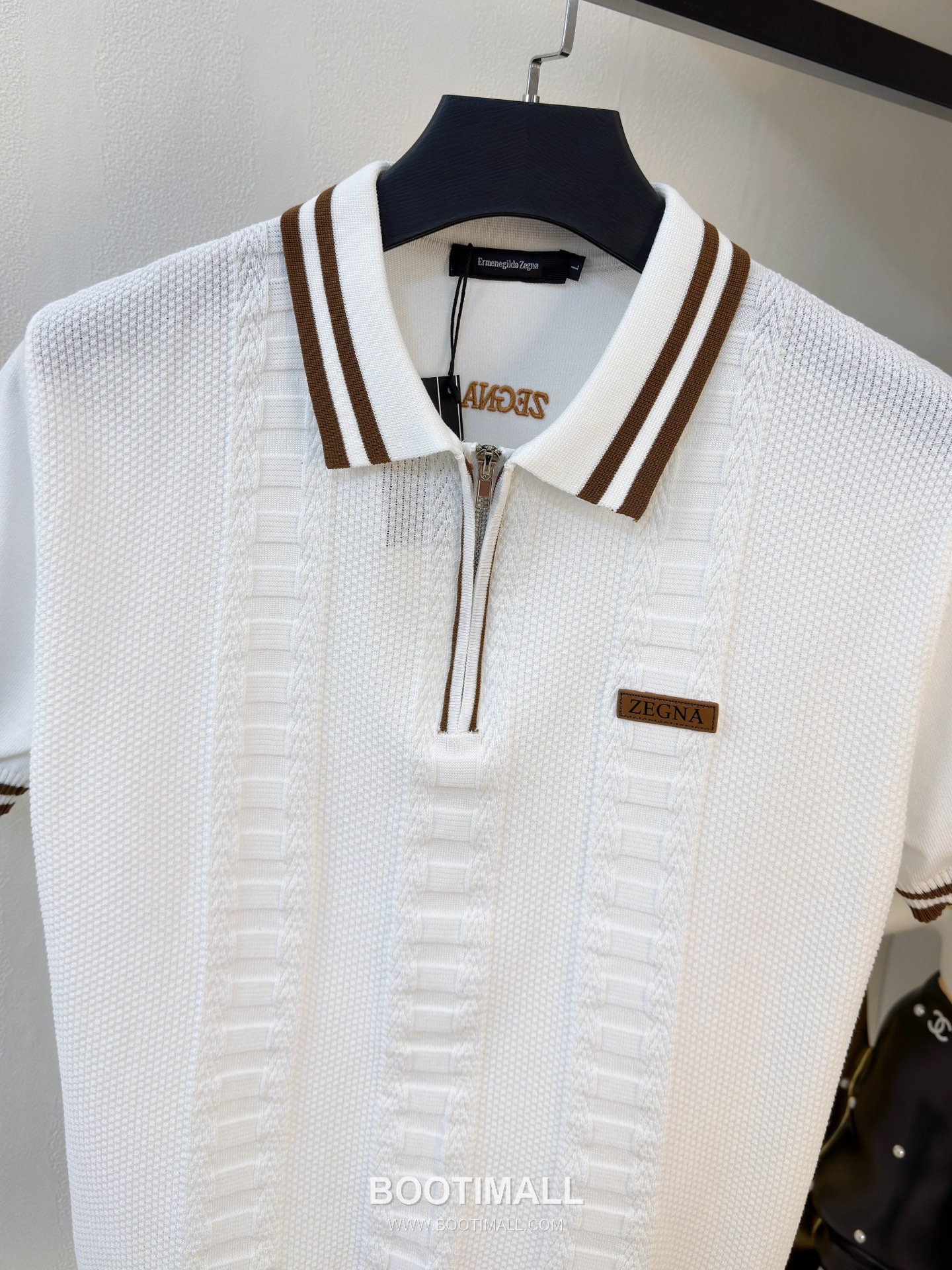 Zegna Knit Short Sleeve T-Shirt Navy 제냐 니트 반팔 티셔츠 네이비 2