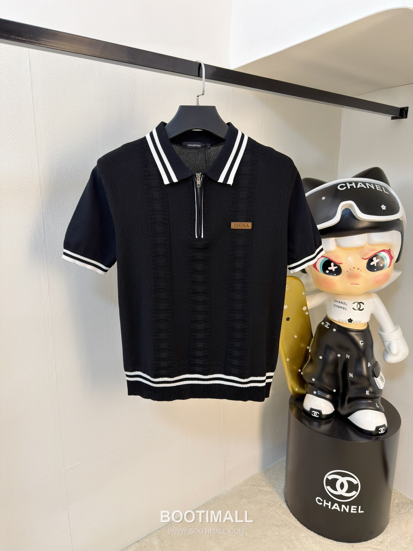 Zegna Knit Short Sleeve T-Shirt Navy 제냐 니트 반팔 티셔츠 네이비 1