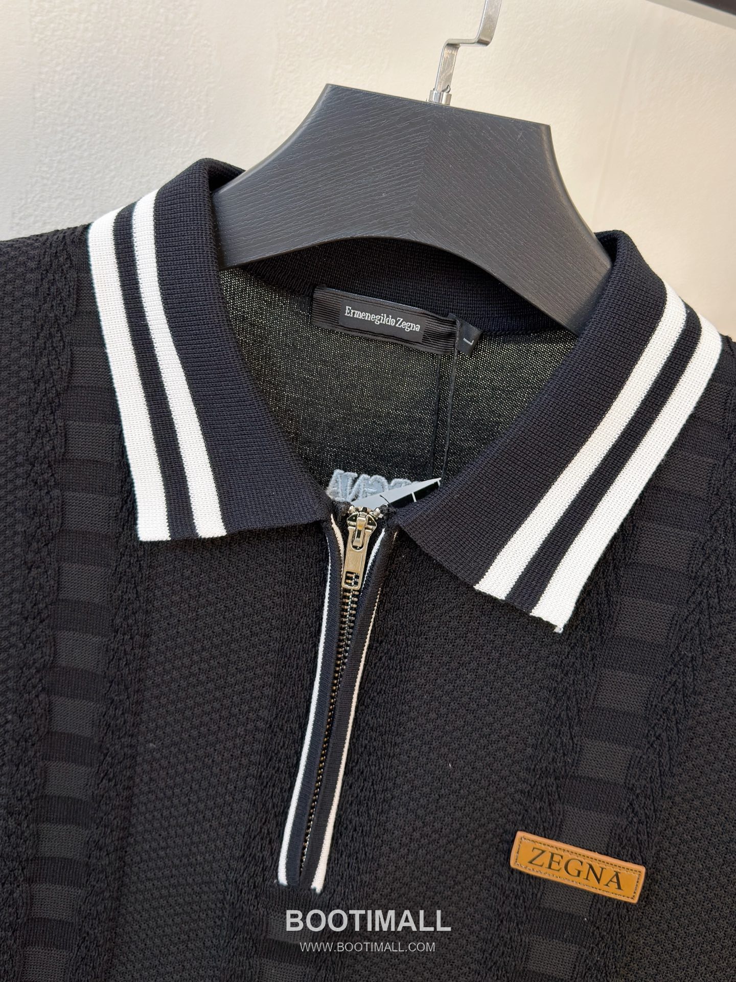 Zegna Knit Short Sleeve T-Shirt Navy 제냐 니트 반팔 티셔츠 네이비 3