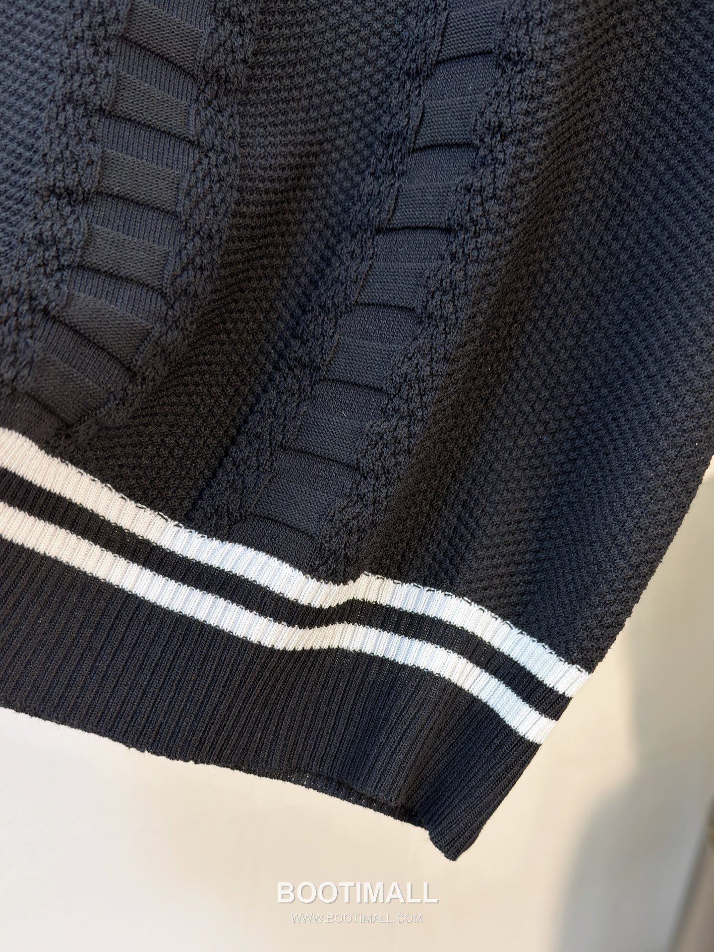 Zegna Knit Short Sleeve T-Shirt Navy 제냐 니트 반팔 티셔츠 네이비 7