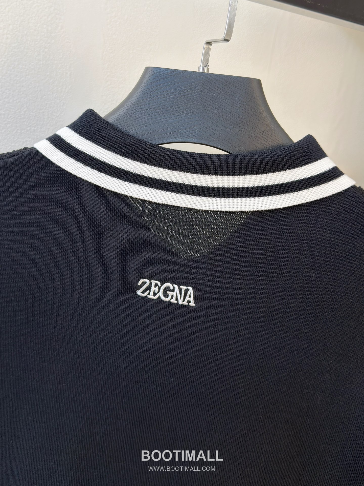 Zegna Knit Short Sleeve T-Shirt Navy 제냐 니트 반팔 티셔츠 네이비 8