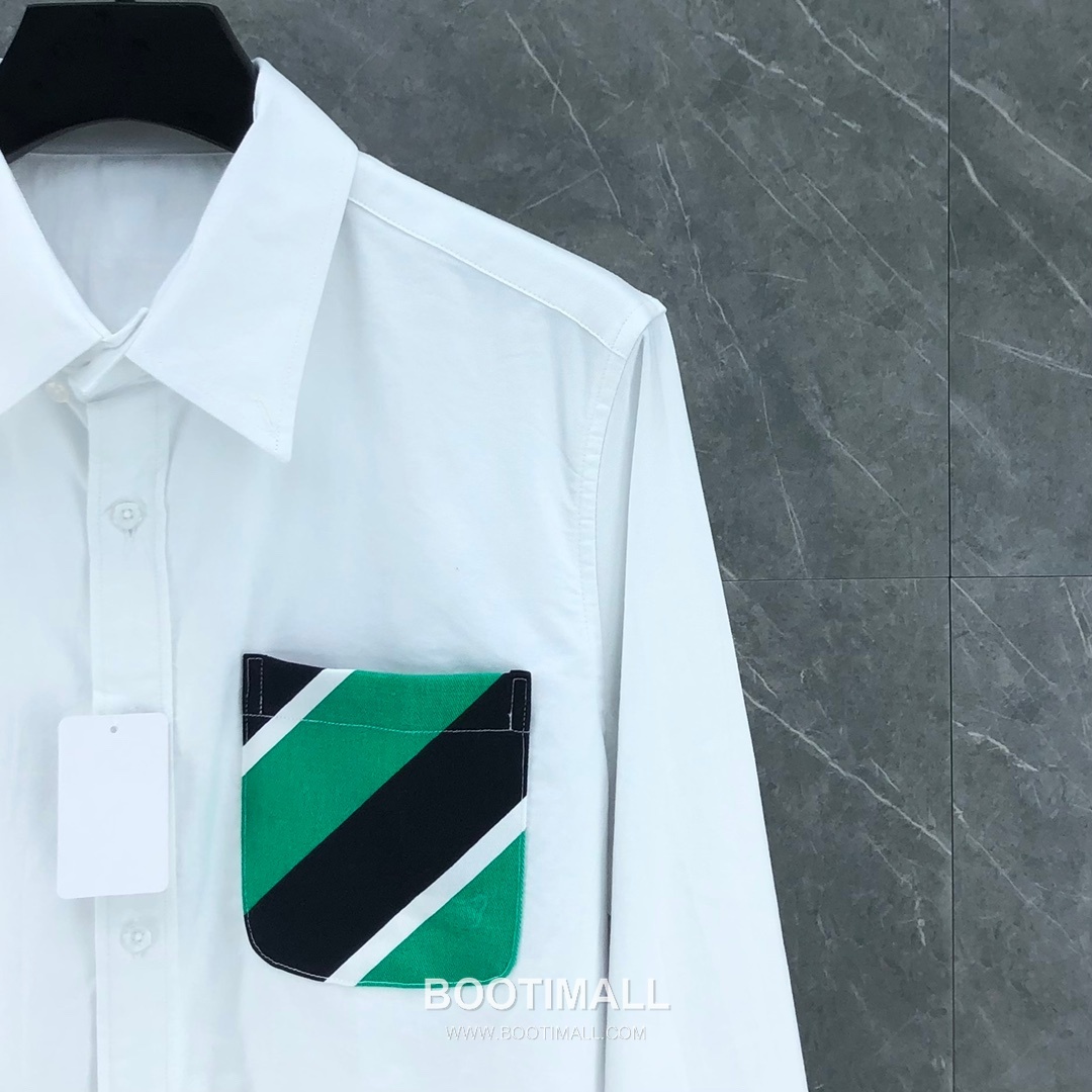 Thom Browne Oxford Camouflage Pocket Shirt White Blue 톰브라운 옥스포드 카무플라주 포켓 셔츠 화이트 블루 3