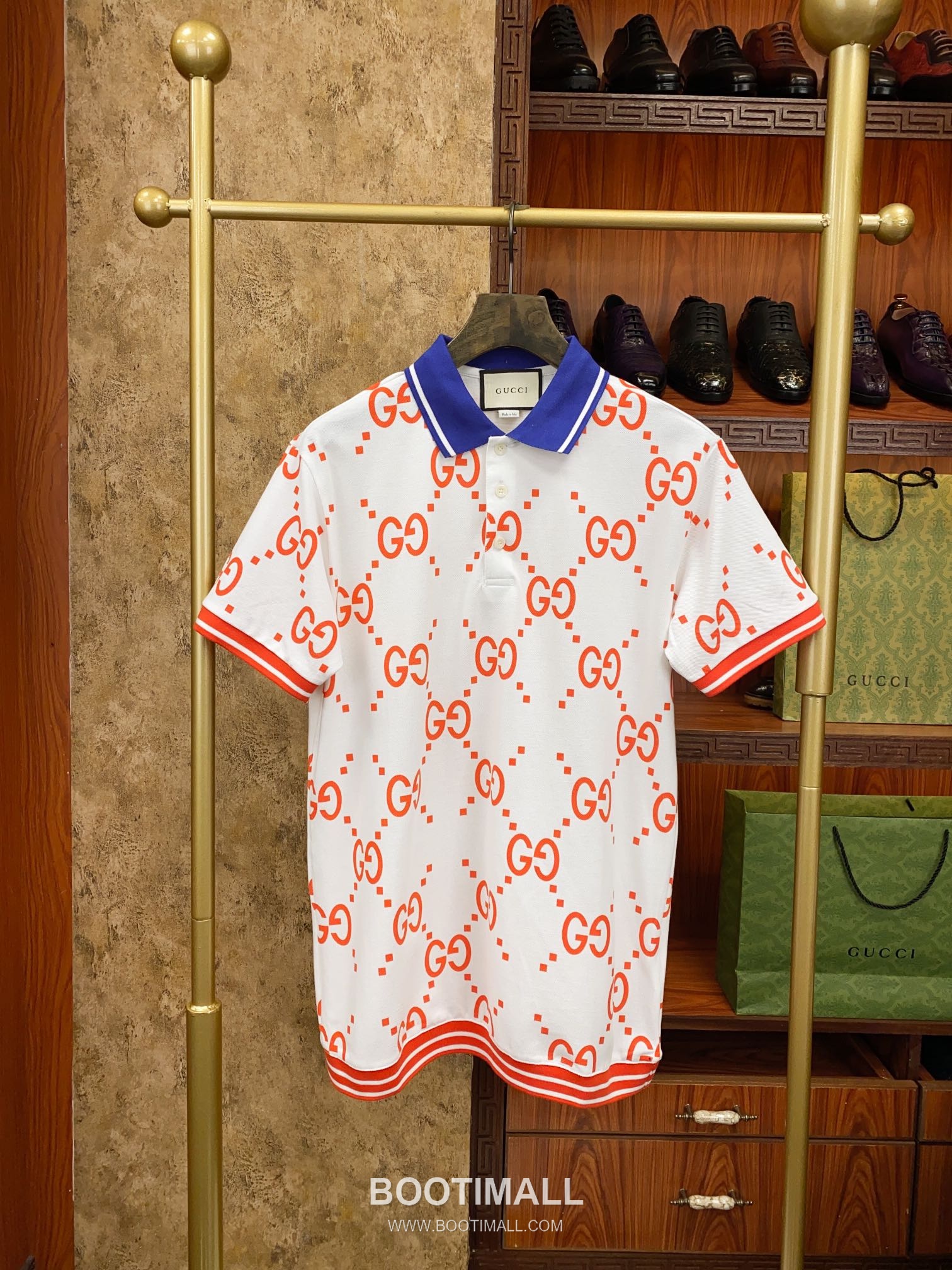 Gucci Embroidered Logo Pique Cotton Polo Shirt 구찌 엠브로이더드 로고 피케 코튼 폴로 셔츠 1