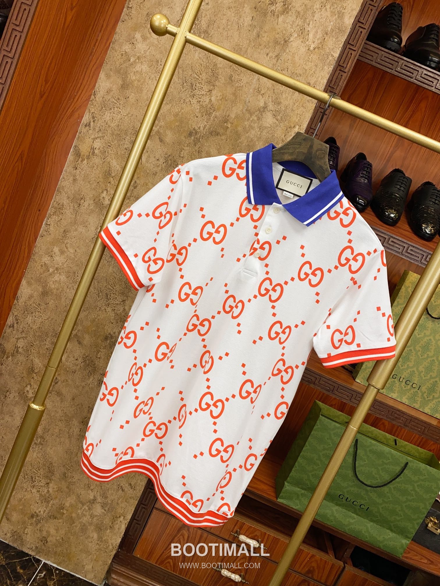 Gucci Embroidered Logo Pique Cotton Polo Shirt 구찌 엠브로이더드 로고 피케 코튼 폴로 셔츠 3