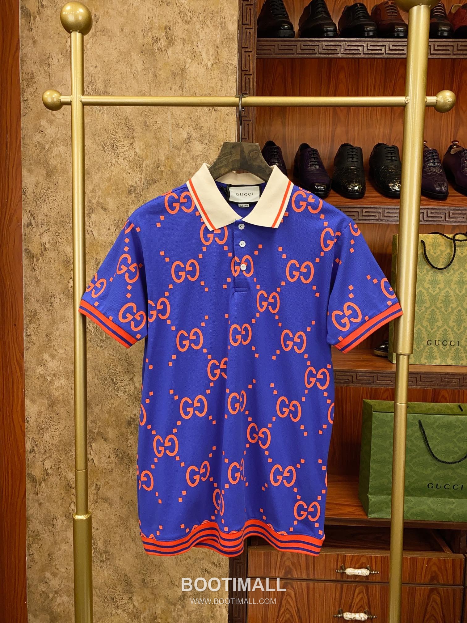 Gucci Embroidered Logo Pique Cotton Polo Shirt 구찌 엠브로이더드 로고 피케 코튼 폴로 셔츠 1