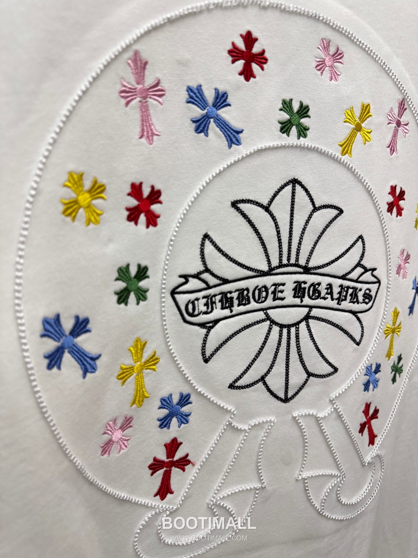 Chrome Hearts Colorful Embroidered Hollow Short Sleeve T-Shirt 크롬하츠 컬러풀 자수 중공 반팔 티셔츠 8