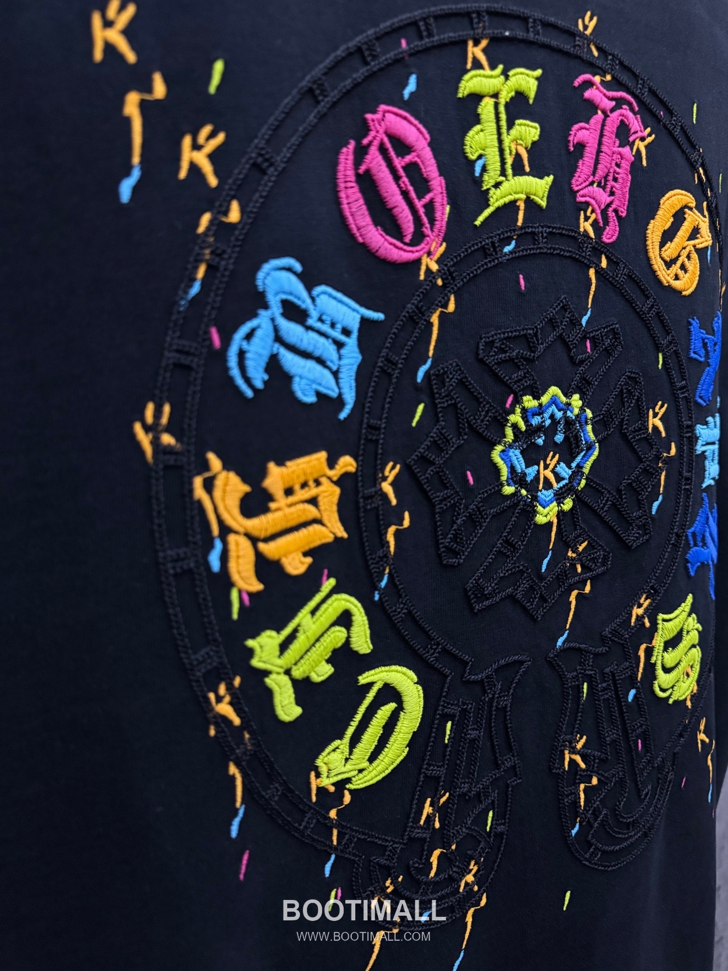 Chrome Hearts Colorful Embroidered Hollow Short Sleeve T-Shirt 크롬하츠 컬러풀 자수 중공 반팔 티셔츠 -3 8