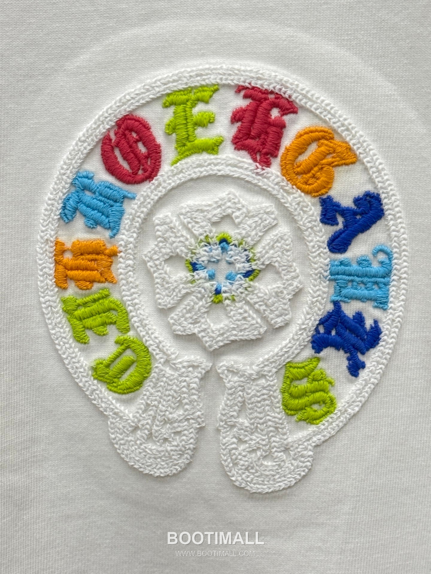 Chrome Hearts Colorful Embroidered Hollow Short Sleeve T-Shirt 크롬하츠 컬러풀 자수 중공 반팔 티셔츠 -3 6