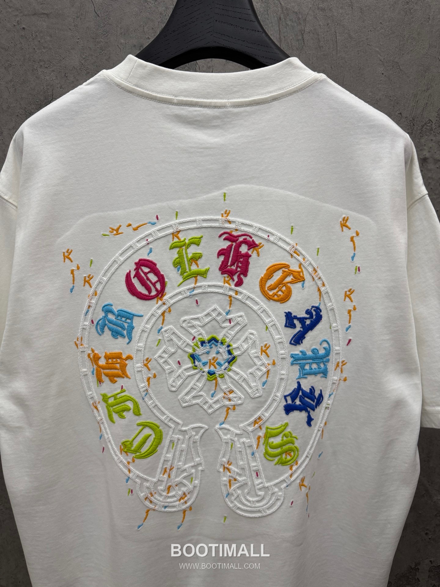 Chrome Hearts Colorful Embroidered Hollow Short Sleeve T-Shirt 크롬하츠 컬러풀 자수 중공 반팔 티셔츠 -3 7