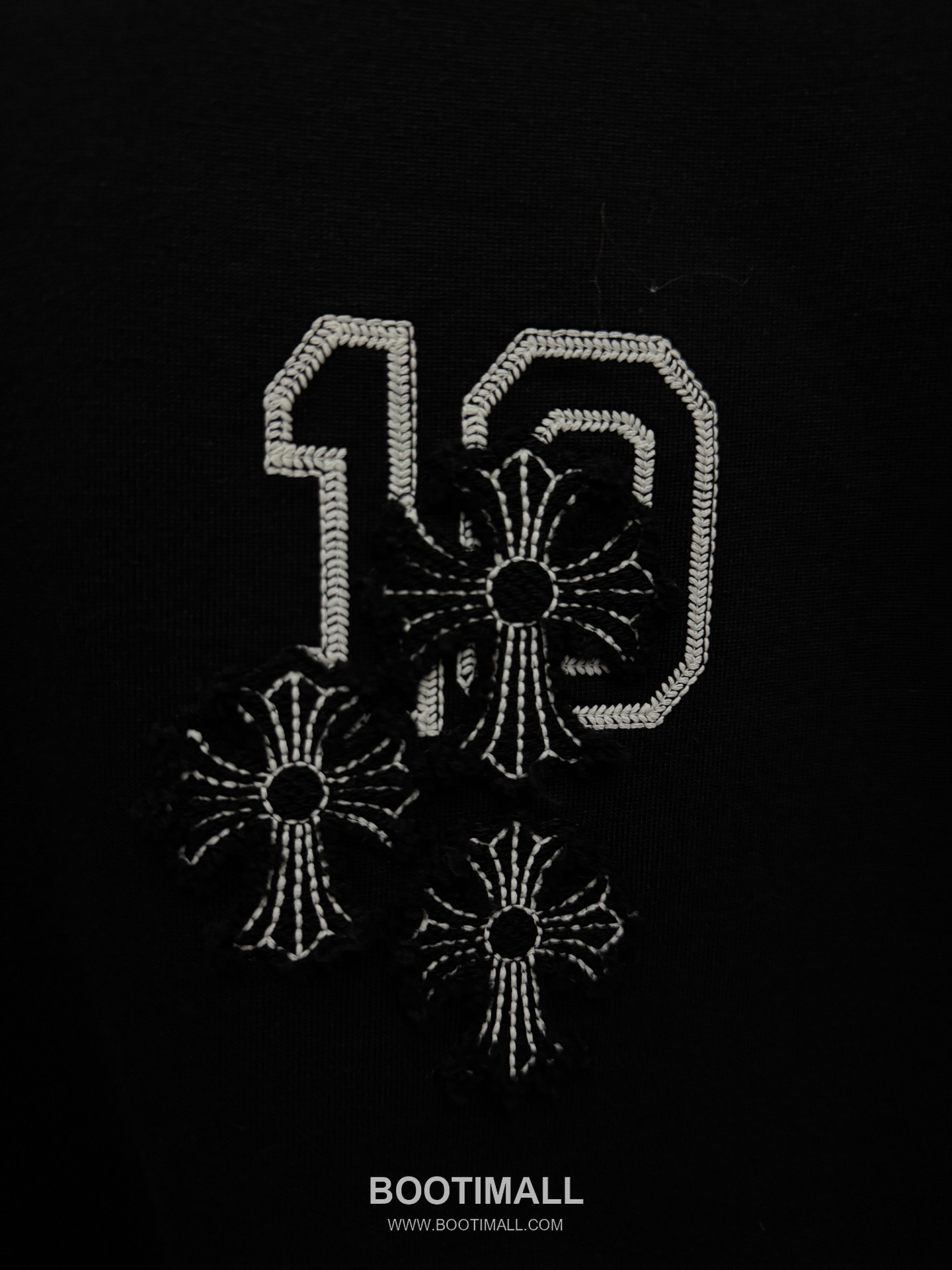 Chrome Hearts Cross Embroidery Stripe Sleeve Cotton T-Shirt 크롬하츠 크로스 자수 스트라이프 소매 코튼 티셔츠 6