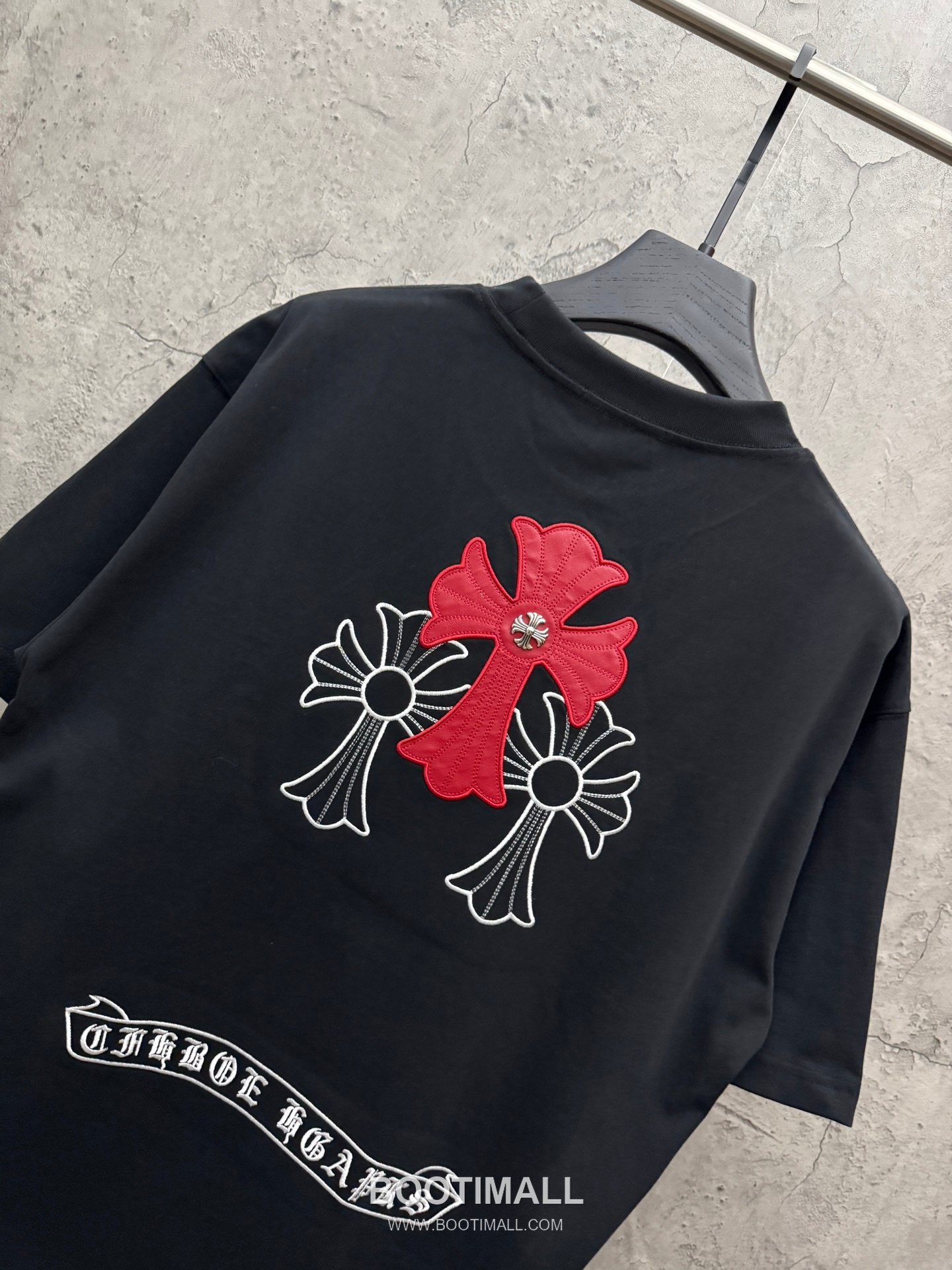 Chrome Hearts Laser Embroidered Cross Short Sleeve T-Shirt 크롬하츠 레이저 자수 크로스 반팔 티셔츠 4