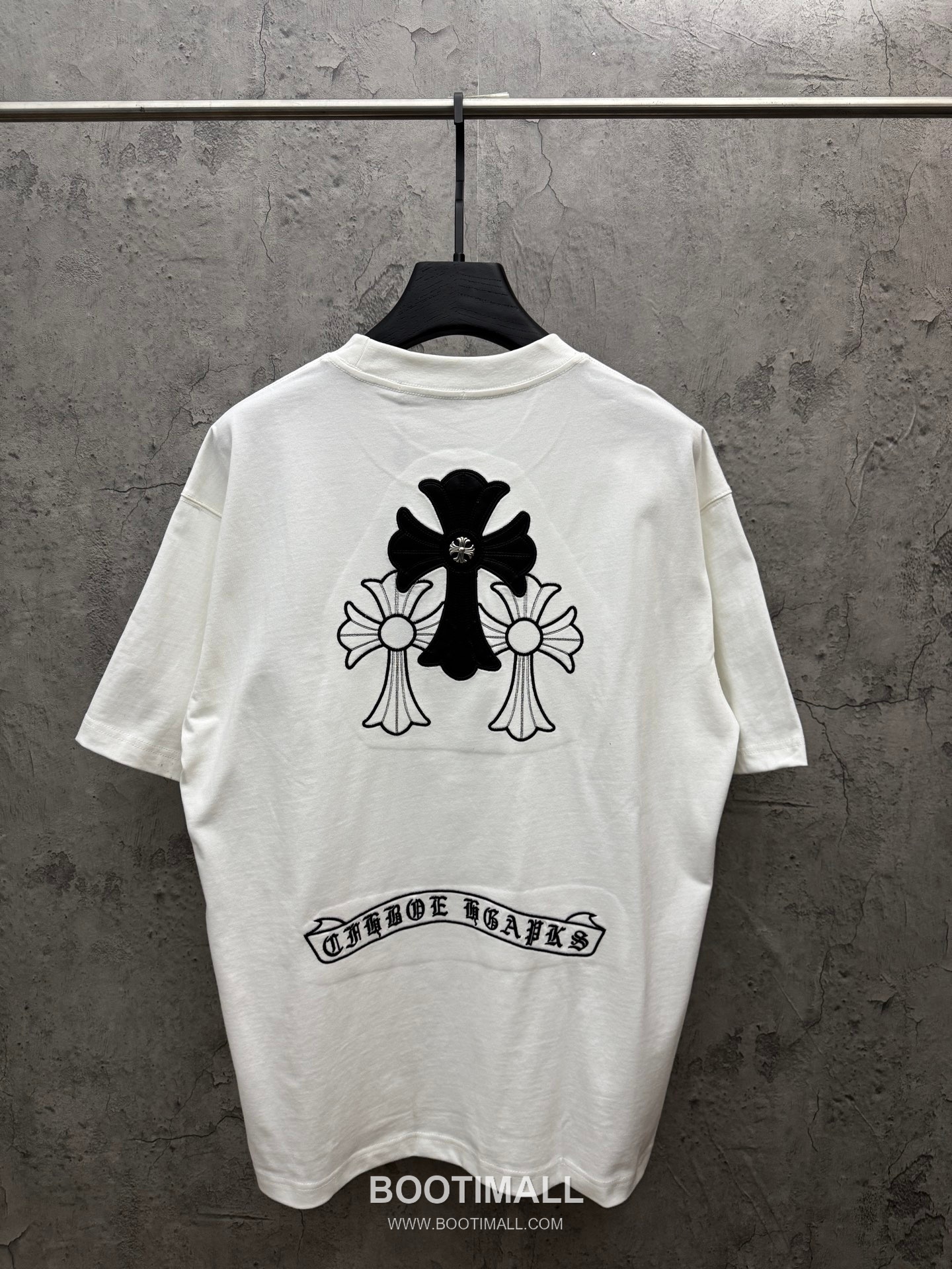Chrome Hearts Laser Embroidered Cross Short Sleeve T-Shirt 크롬하츠 레이저 자수 크로스 반팔 티셔츠 2