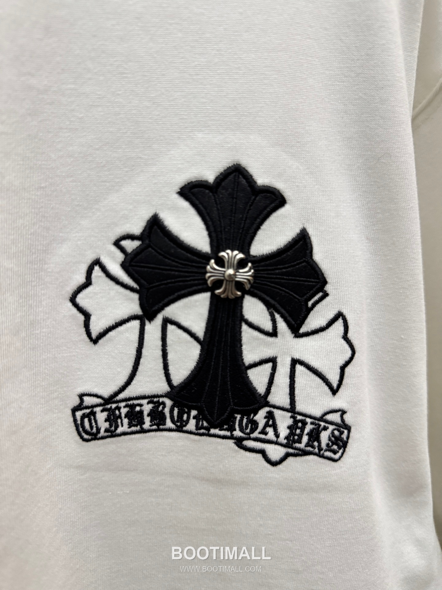 Chrome Hearts Laser Embroidered Cross Short Sleeve T-Shirt 크롬하츠 레이저 자수 크로스 반팔 티셔츠 6
