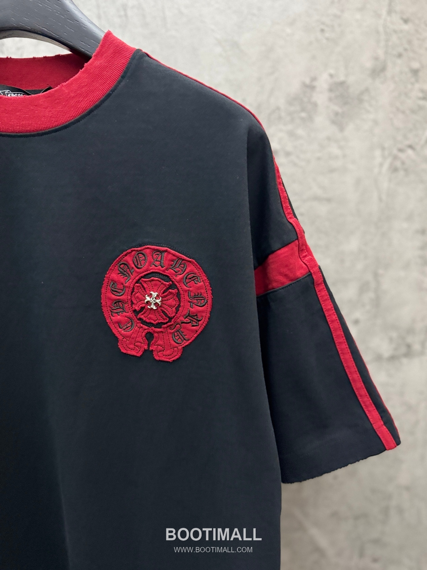 Chrome Hearts Contrast Color Embroidery Short Sleeve T-Shirt 크롬하츠 배색 자수 반팔 티셔츠 5212 5