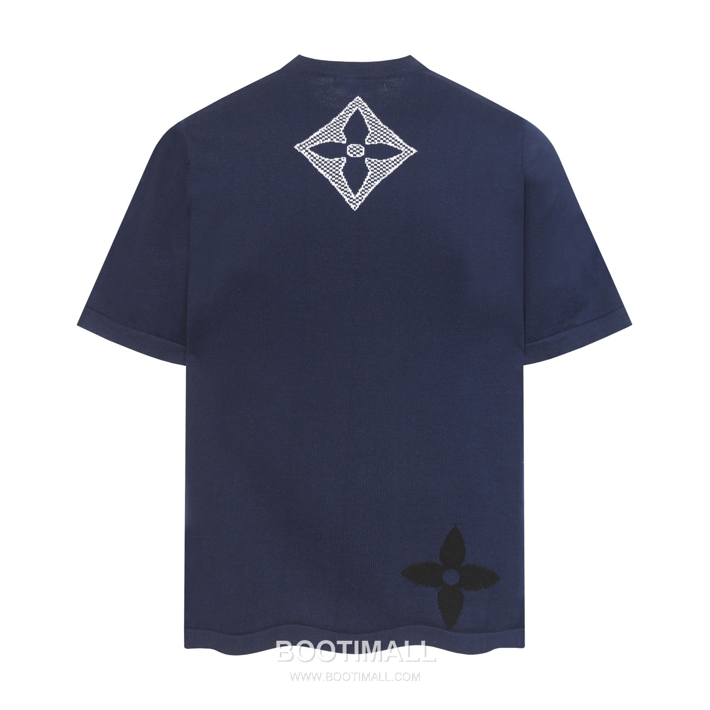 Louis Vuitton Monogram Jacquard Knit Crew Neck Short Sleeve T-Shirt Blue 루이비통 모노그램 자카드 니트 크루넥 반팔 티셔츠 블루 2