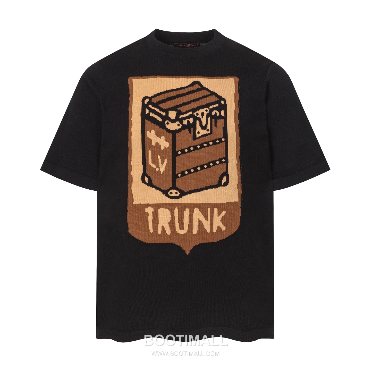 Louis Vuitton Monogram Jacquard Knit Crew Neck Short Sleeve T-Shirt Blue 루이비통 모노그램 자카드 니트 크루넥 반팔 티셔츠 블루 1