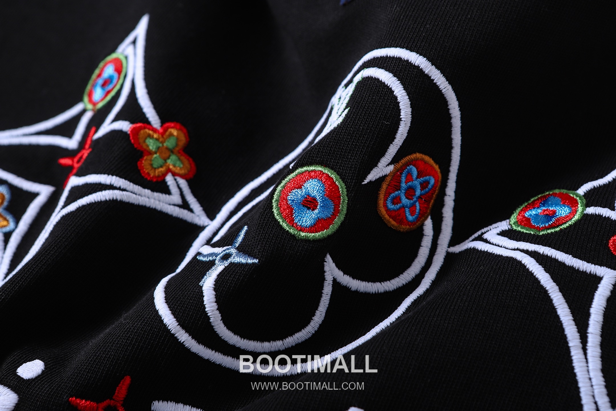 Louis Vuitton Monogram Flower Embroidery Distressed Cotton T-Shirt Black White 루이비통 모노그램 플라워 자수 디스트레스드 코튼 티셔츠 블랙 화이트 7