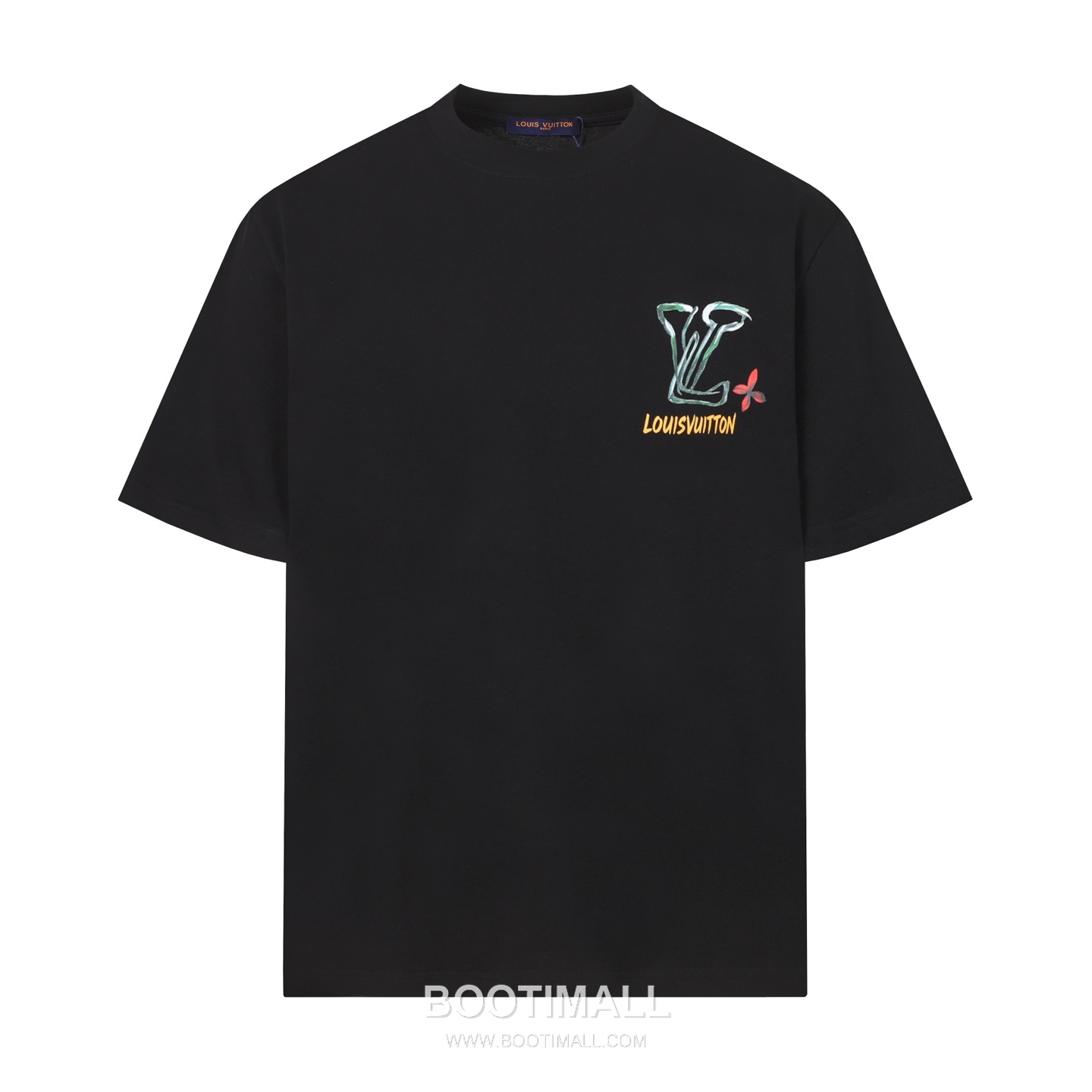 Louis Vuitton Graffiti Logo Cotton T-Shirt Black White 루이비통 그래피티 로고 코튼 티셔츠 블랙 화이트 1