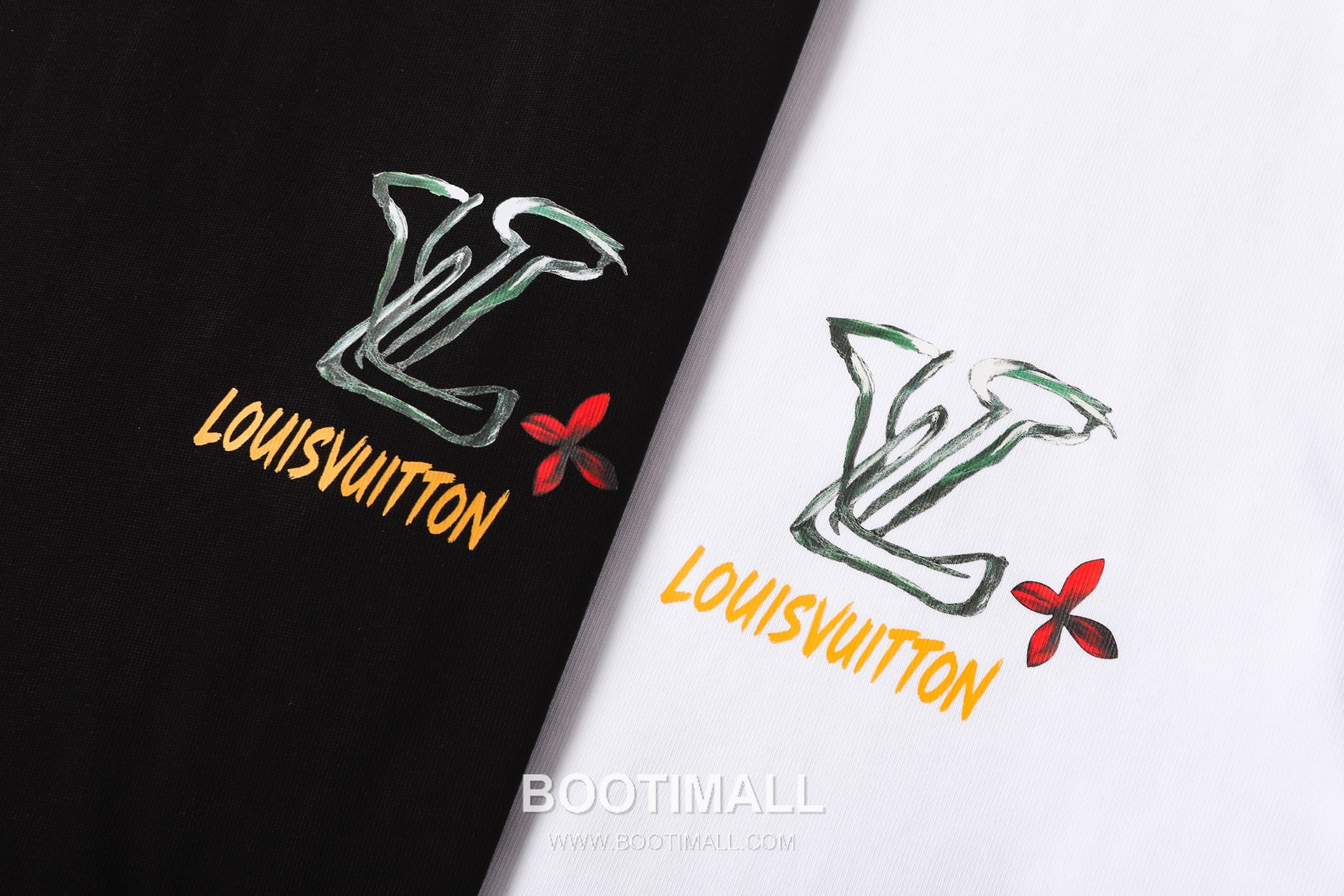 Louis Vuitton Graffiti Logo Cotton T-Shirt Black White 루이비통 그래피티 로고 코튼 티셔츠 블랙 화이트 8