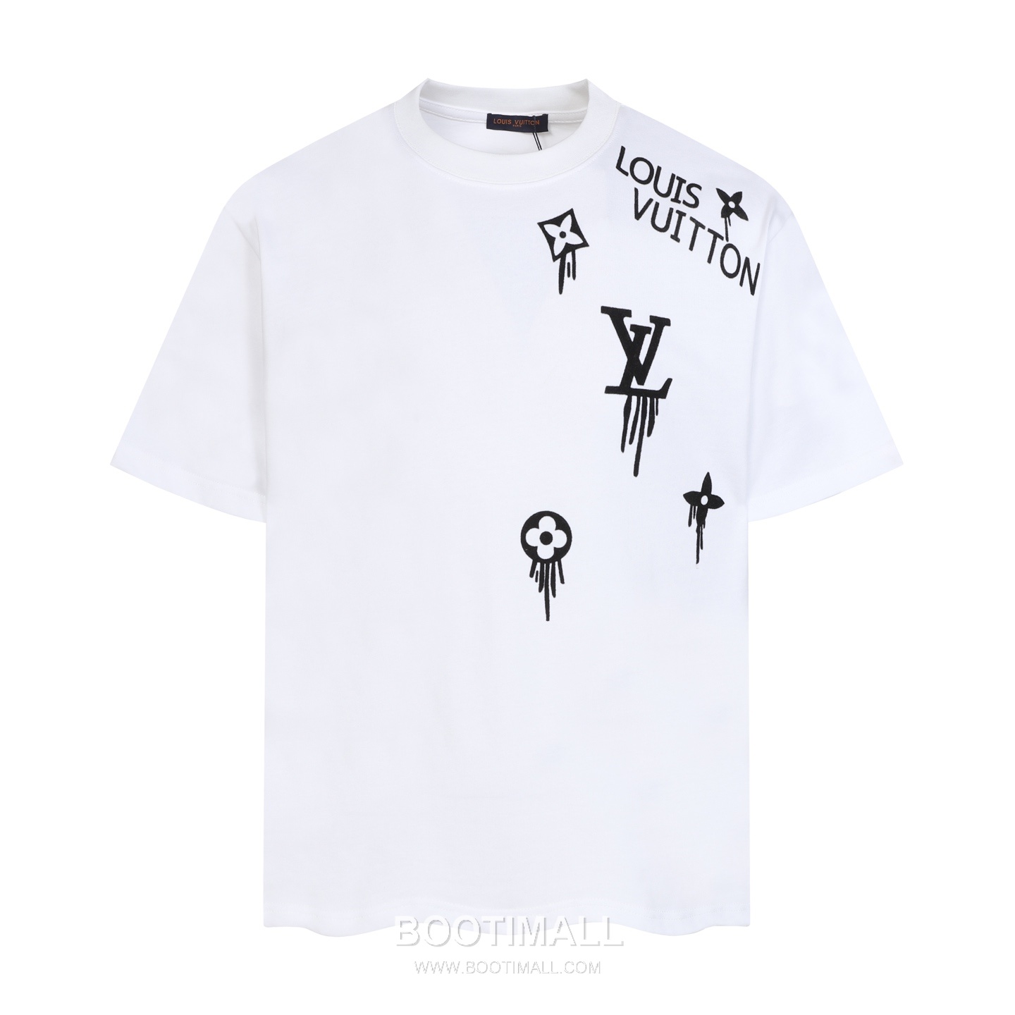 Louis Vuitton Monogram Graffiti Print Round Neck Short Sleeve T-Shirt Cotton 루이비통 모노그램 그라피티 프린트 라운드 넥 반팔 티셔츠 코튼 1