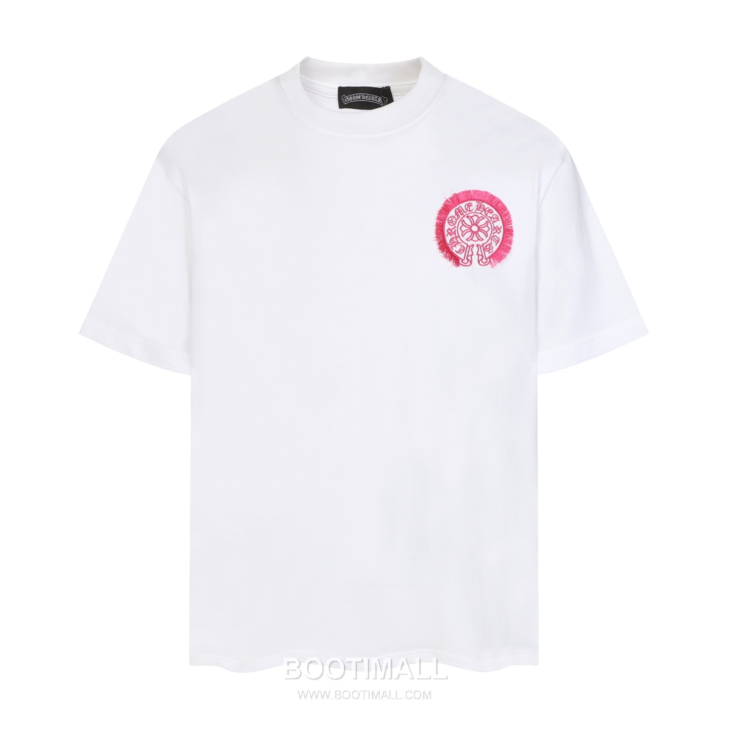 Chrome Hearts Cross Embroidery Fringe Short Sleeve T-Shirt Black White 크롬하츠 크로스 자수 프린지 반팔 티셔츠 블랙 화이트 1
