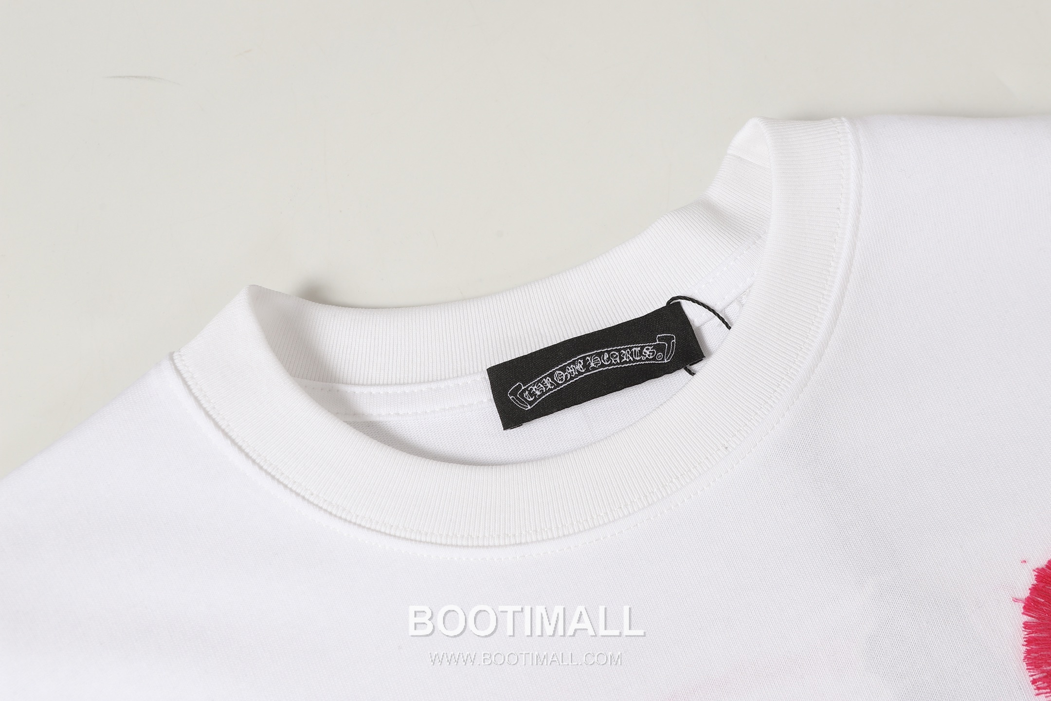 Chrome Hearts Cross Embroidery Fringe Short Sleeve T-Shirt Black White 크롬하츠 크로스 자수 프린지 반팔 티셔츠 블랙 화이트 3