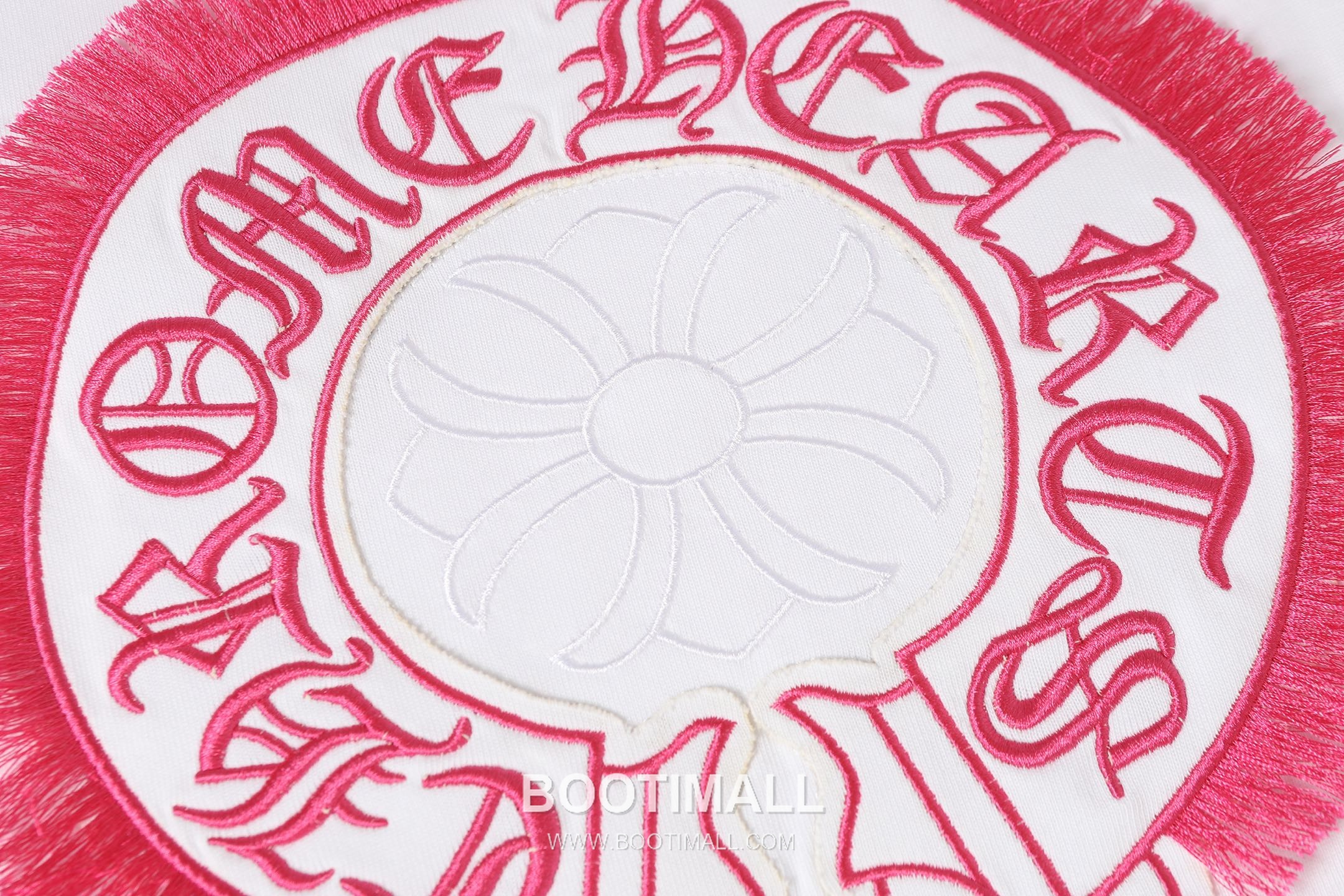 Chrome Hearts Cross Embroidery Fringe Short Sleeve T-Shirt Black White 크롬하츠 크로스 자수 프린지 반팔 티셔츠 블랙 화이트 6