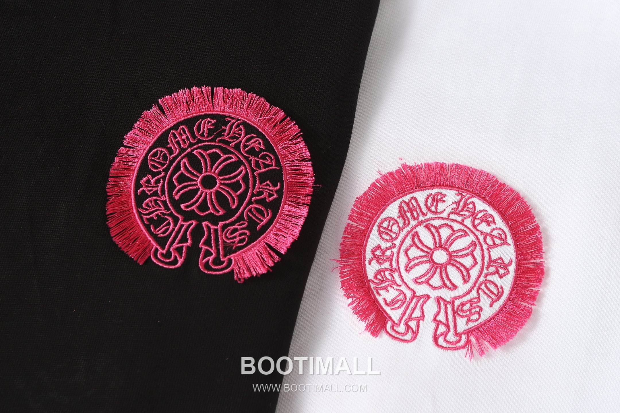 Chrome Hearts Cross Embroidery Fringe Short Sleeve T-Shirt Black White 크롬하츠 크로스 자수 프린지 반팔 티셔츠 블랙 화이트 9