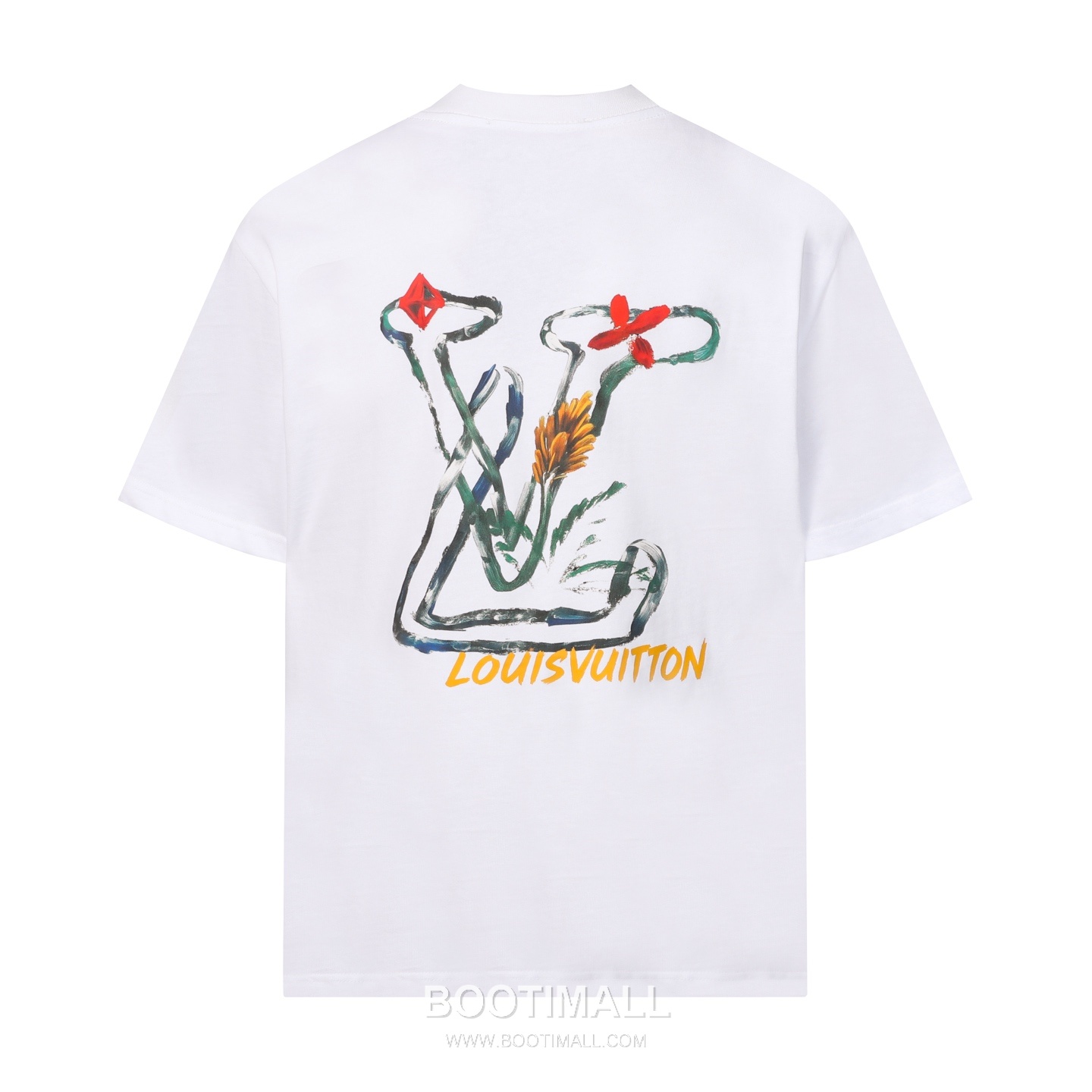 Louis Vuitton Graffiti Logo Cotton T-Shirt Black White 루이비통 그래피티 로고 코튼 티셔츠 블랙 화이트 2