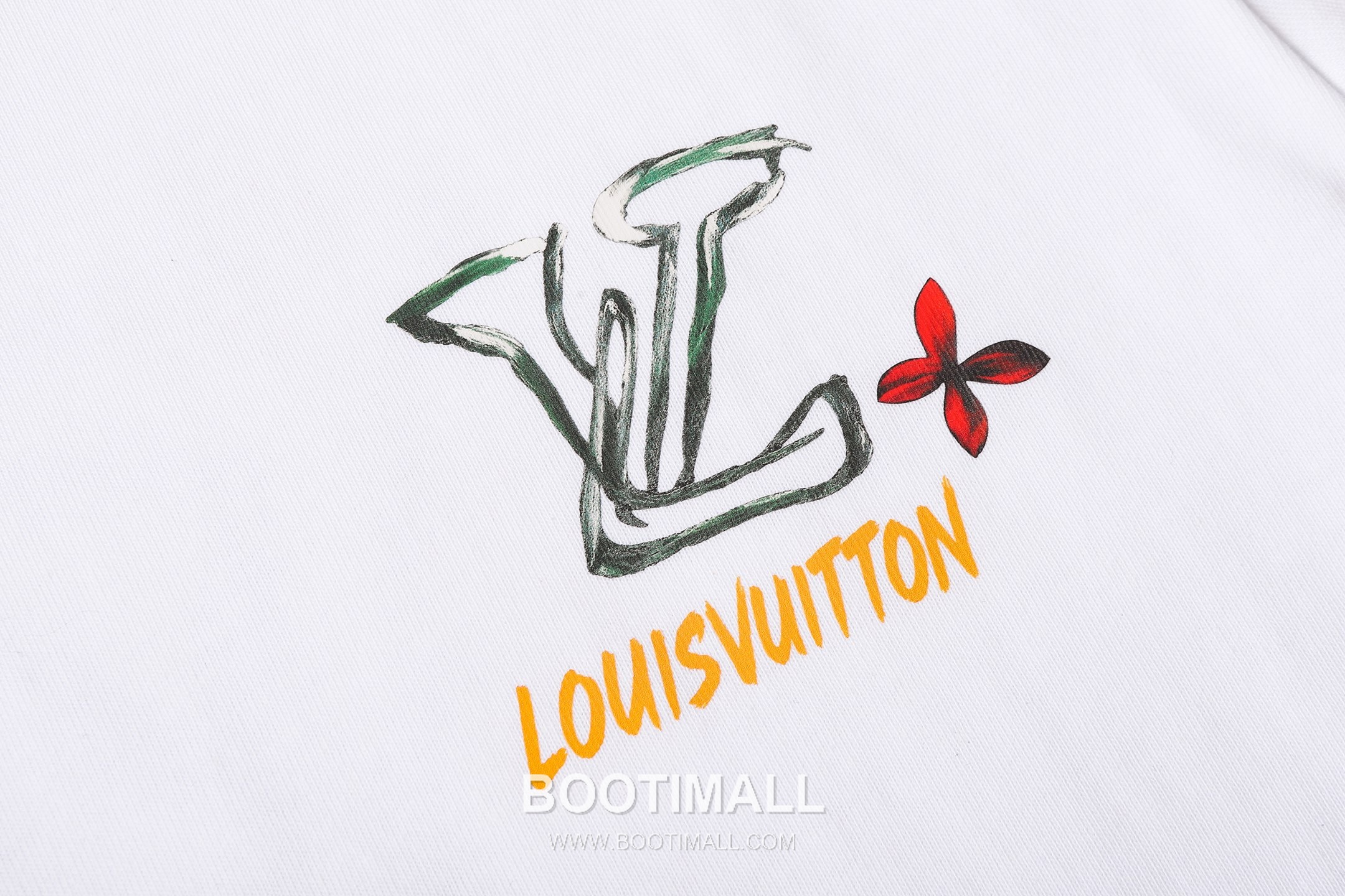 Louis Vuitton Graffiti Logo Cotton T-Shirt Black White 루이비통 그래피티 로고 코튼 티셔츠 블랙 화이트 4