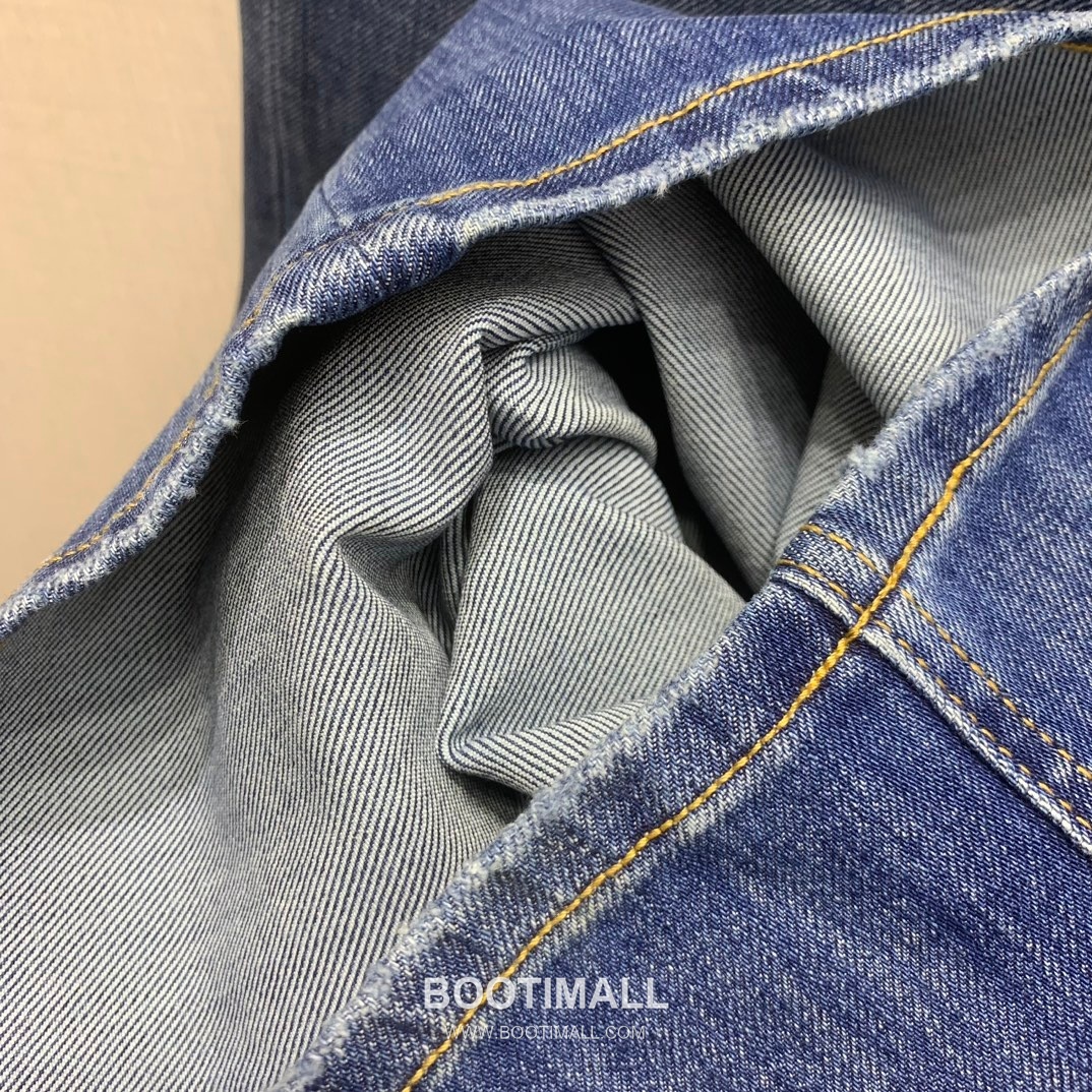 Loewe Anagram Embroidered Wide Leg Denim Jeans Blue 로에베 아나그램 자수 와이드 레그 데님 진 블루 7