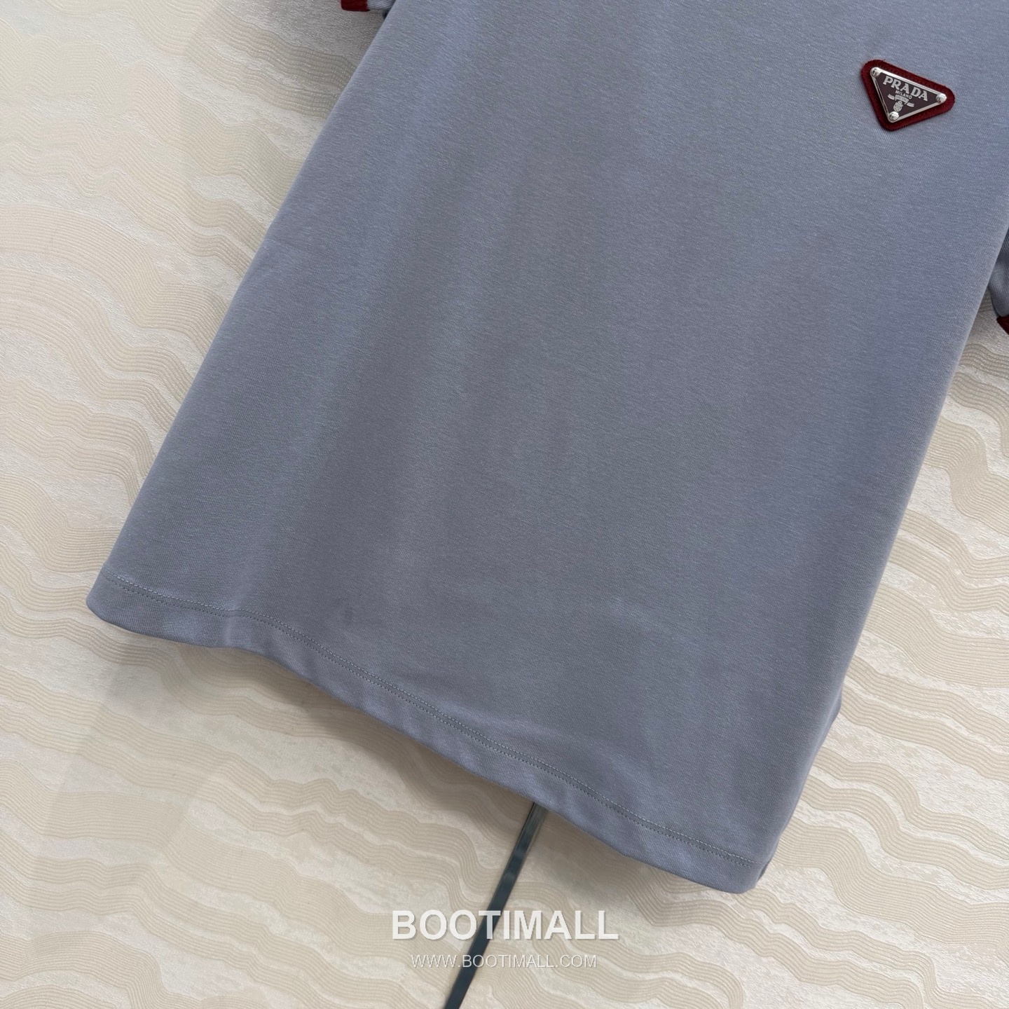 Prada Triangle Logo Cotton T-Shirt White 프라다 트라이앵글 로고 코튼 반팔 티셔츠 화이트 6