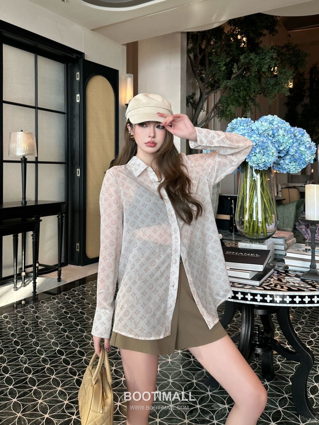 Louis Vuitton Semi-Sheer Logo Print Shirt Light Pink 루이비통 세미 시어 로고 프린트 셔츠 라이트 핑크 10