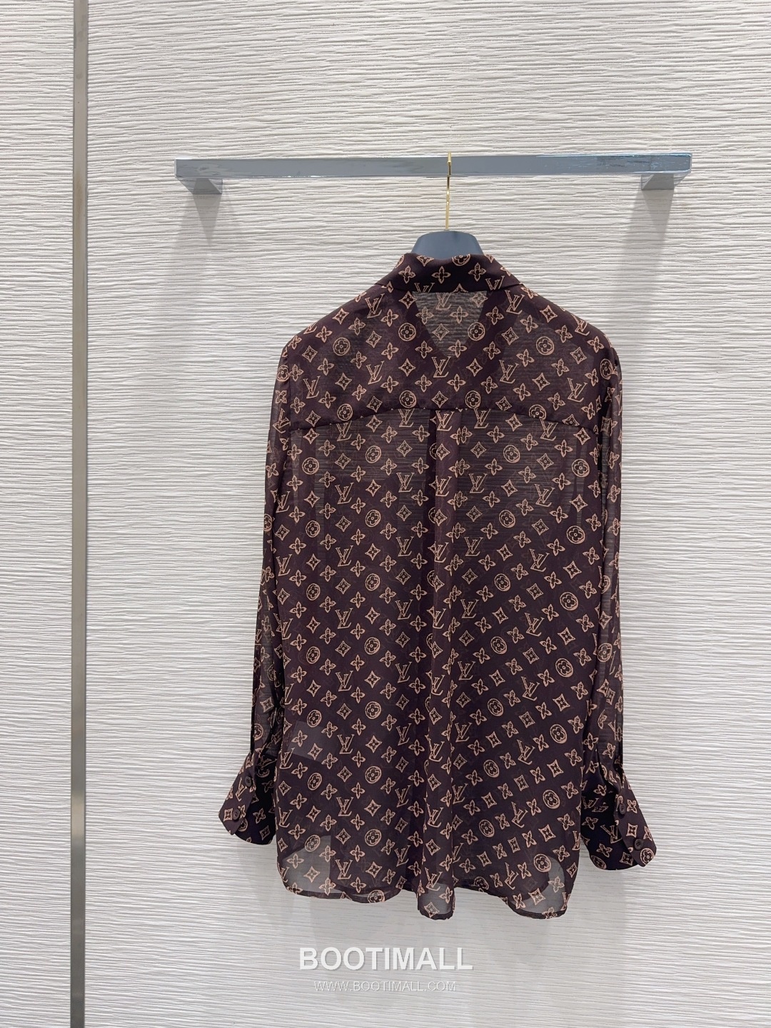 Louis Vuitton Semi-Sheer Logo Print Shirt Light Pink 루이비통 세미 시어 로고 프린트 셔츠 라이트 핑크 9