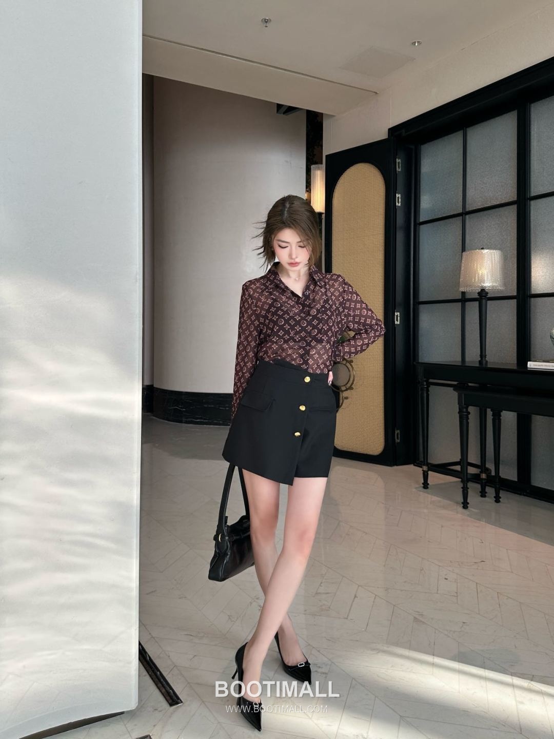 Louis Vuitton Semi-Sheer Logo Print Shirt Light Pink 루이비통 세미 시어 로고 프린트 셔츠 라이트 핑크 11