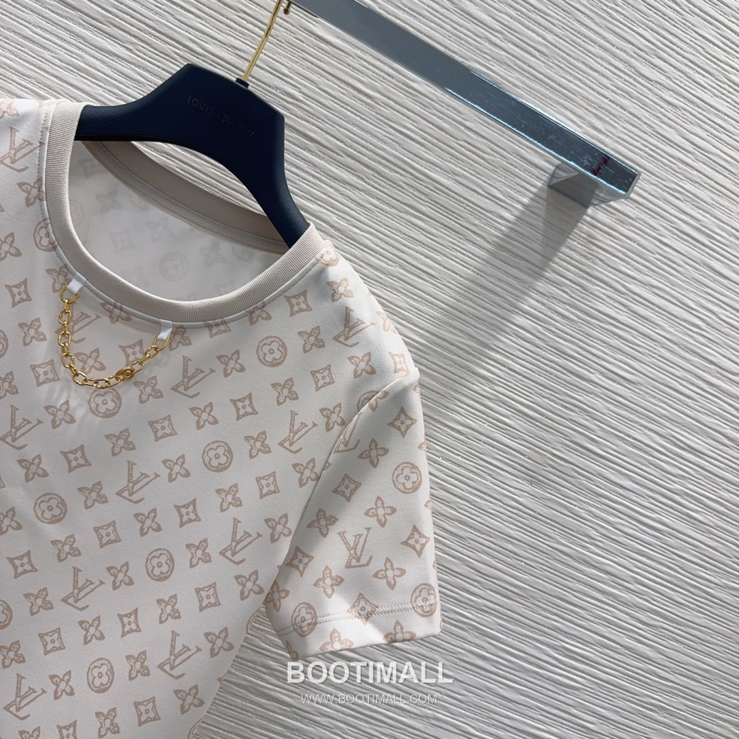 Louis Vuitton Monogram Pattern Cotton Blend Two-Piece Set Beige 루이비통 모노그램 패턴 코튼 블렌드 투피스 세트 베이지 4