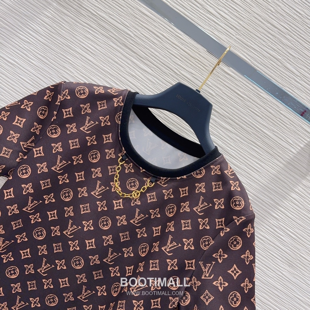 Louis Vuitton Monogram Pattern Cotton Blend Two-Piece Set Beige 루이비통 모노그램 패턴 코튼 블렌드 투피스 세트 베이지 3
