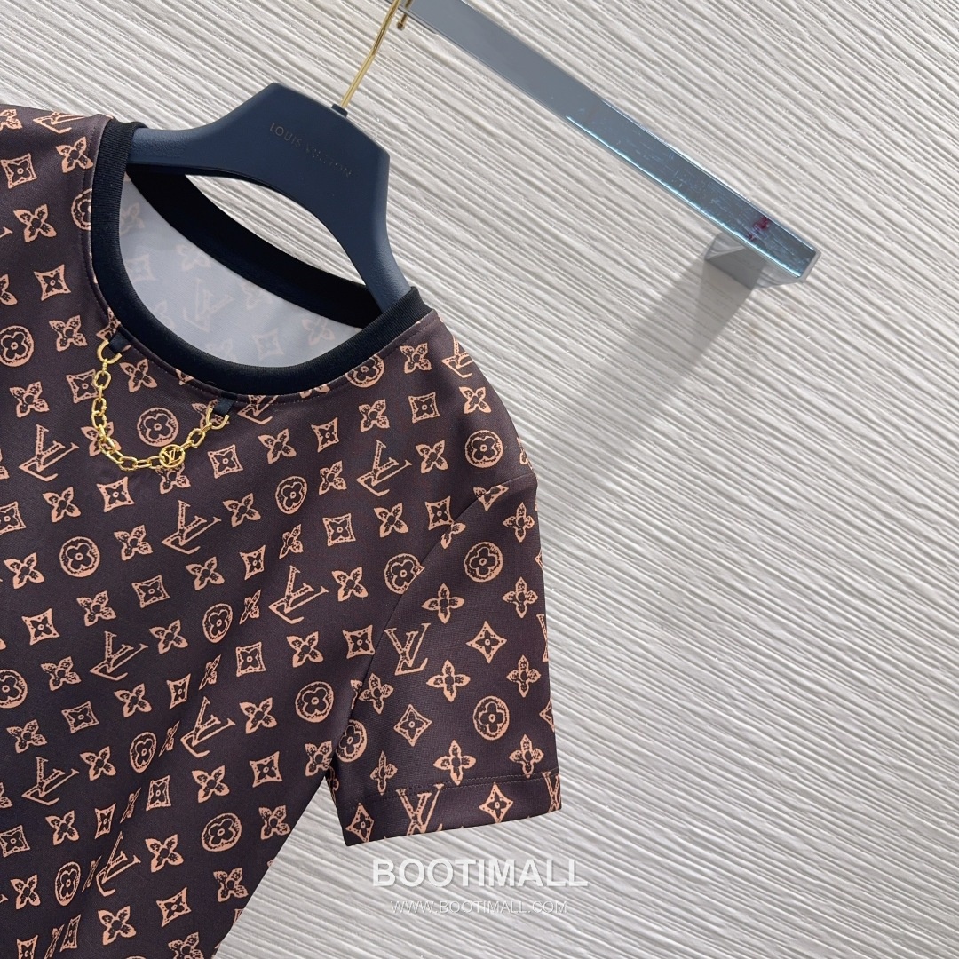 Louis Vuitton Monogram Pattern Cotton Blend Two-Piece Set Beige 루이비통 모노그램 패턴 코튼 블렌드 투피스 세트 베이지 4