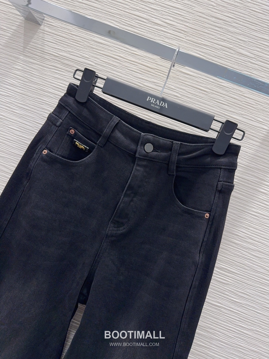 Prada Denim Wide Leg Jeans Black 프라다 데님 와이드 레그 진 블랙 2