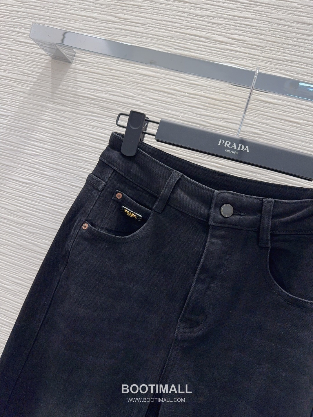 Prada Denim Wide Leg Jeans Black 프라다 데님 와이드 레그 진 블랙 3