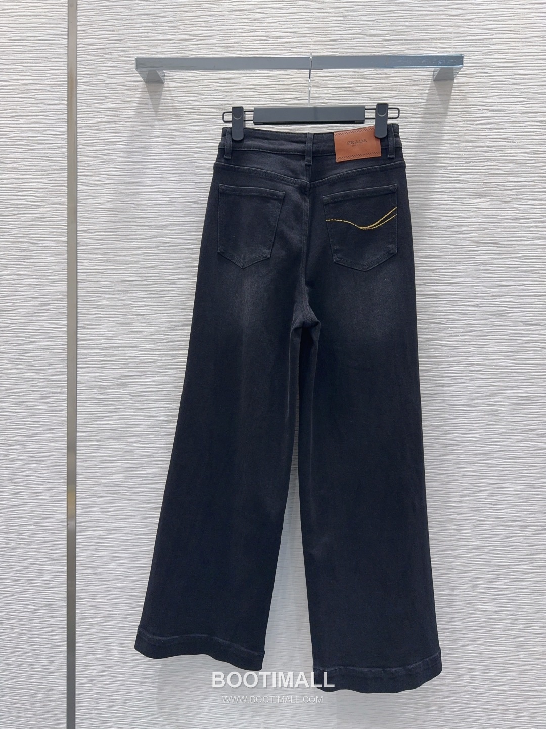 Prada Denim Wide Leg Jeans Black 프라다 데님 와이드 레그 진 블랙 9