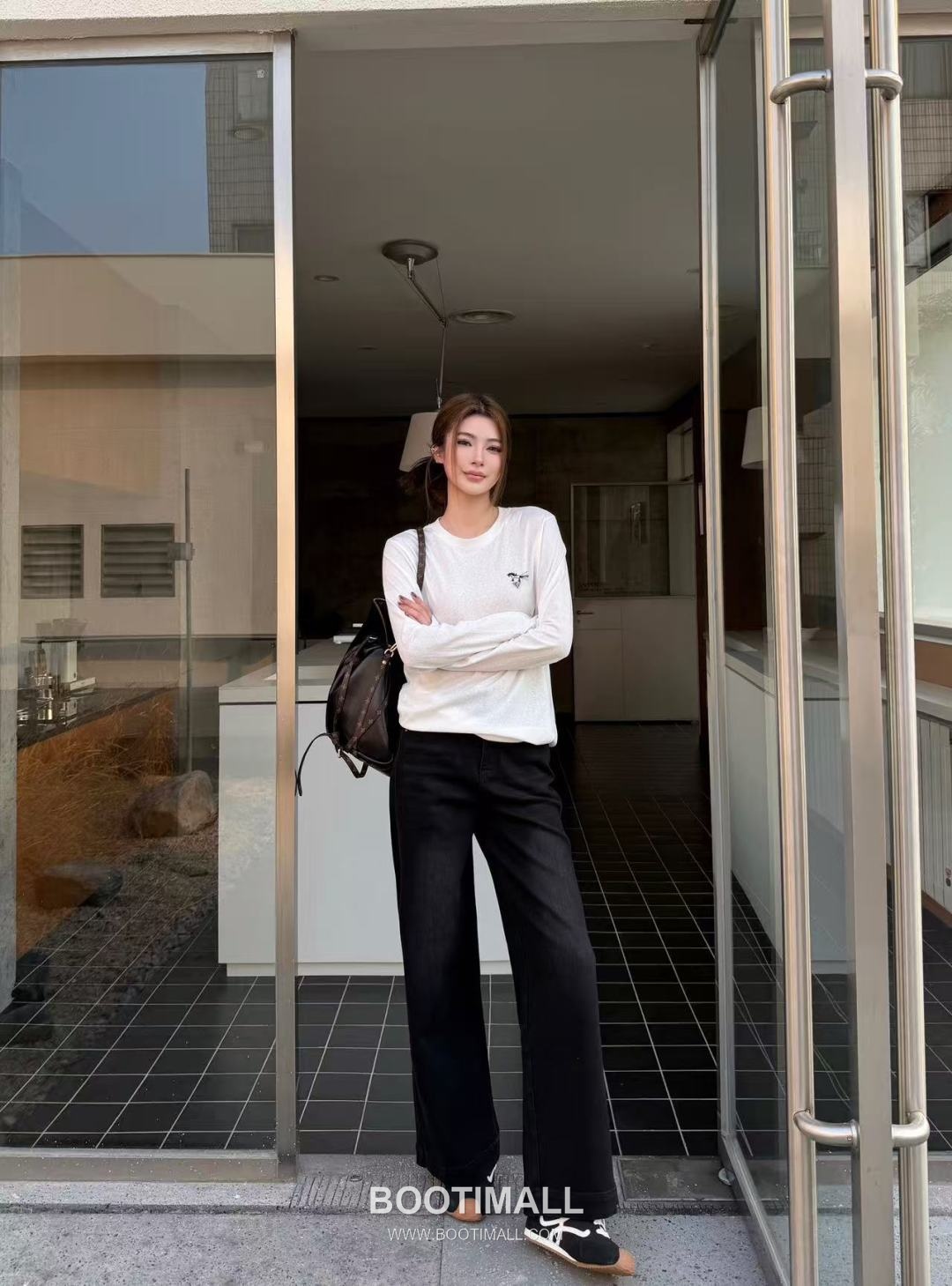 Prada Denim Wide Leg Jeans Black 프라다 데님 와이드 레그 진 블랙 10