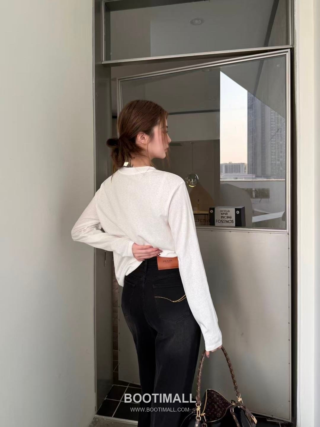 Prada Denim Wide Leg Jeans Black 프라다 데님 와이드 레그 진 블랙 13