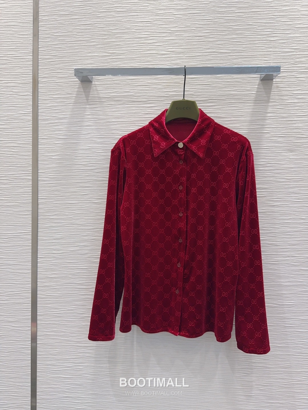 Gucci Velvet Jacquard Shirt Pants Set Burgundy 구찌 벨벳 자카드 셔츠 팬츠 세트 버건디 2